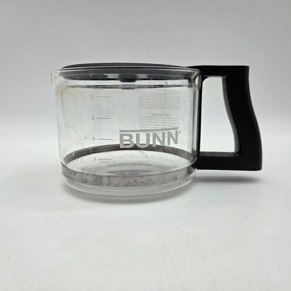 Bunn 10 Cup Glass Coffee Pot Replacement Carafe Black Handle Decanter Germany